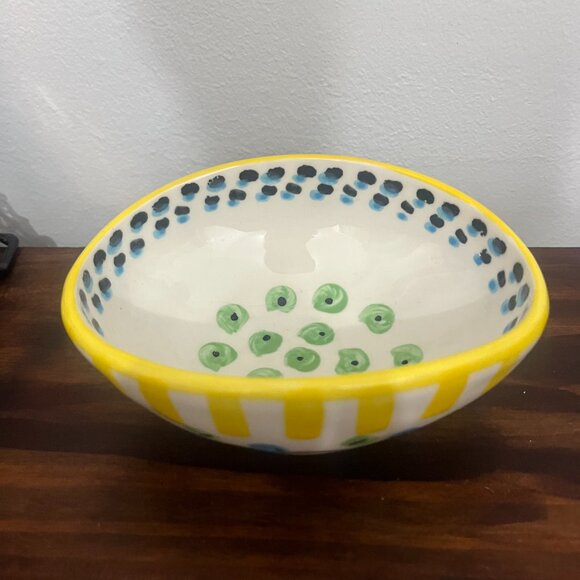 Anthropologie Oval Trinket Bowl – Colorful Polka-Dot Design - Picture 1 of 3